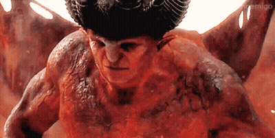 A Close Up Of A Demon With The Word Remigo On The Bottom Right Corner GIF
