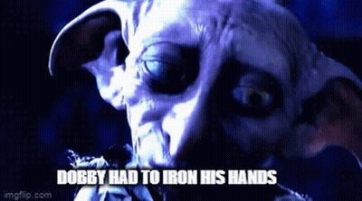 A Close Up Of A Dobby From Harry Potter GIF