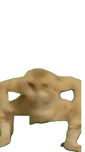 A Close Up Of A Dog 'S Face With Its Mouth Open Sticker