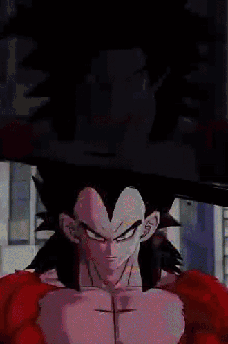 A Close Up Of A Dragon Ball Z Character 'S Face GIF
