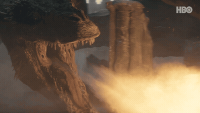 A Close Up Of A Dragon With Hbo Written On The Bottom GIF