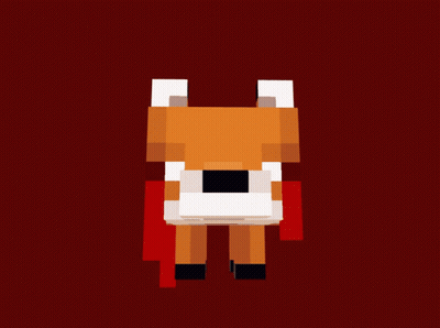 A Close Up Of A Fox 'S Face In A Video Game GIF