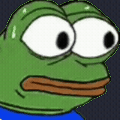 A Close Up Of A Frog With Big Eyes And A Blue Shirt On . GIF