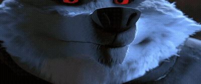 A Close Up Of A Furry Animal 'S Face With Red Eyes GIF