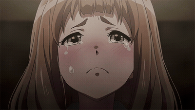 A Close Up Of A Girl Crying With Tears Running Down Her Face GIF