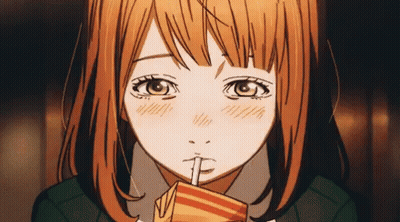 A Close Up Of A Girl Drinking Through A Straw From A Cup GIF