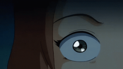 A Close Up Of A Girl 'S Eye With A Blue Pupil GIF