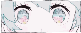 A Close Up Of A Girl 'S Eyes With A Reflection Of A Flower In Them Sticker