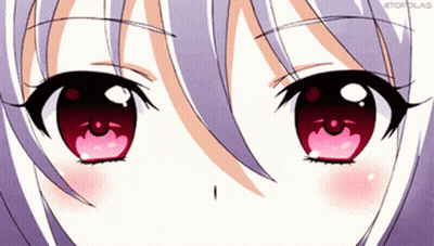 A Close Up Of A Girl 'S Eyes With A Watermark That Says @Tofoblas GIF