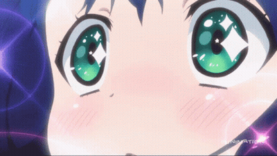 A Close Up Of A Girl 'S Eyes With The Word Animation Visible GIF