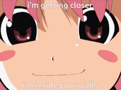 A Close Up Of A Girl 'S Eyes With The Words " I 'M Getting Closer " GIF
