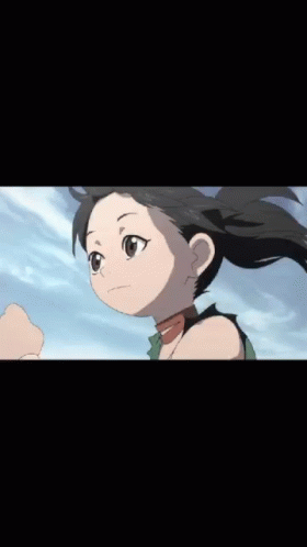A Close Up Of A Girl 'S Face In An Anime GIF