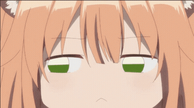 A Close Up Of A Girl 'S Face With A Blue Tear Running Down Her Forehead GIF