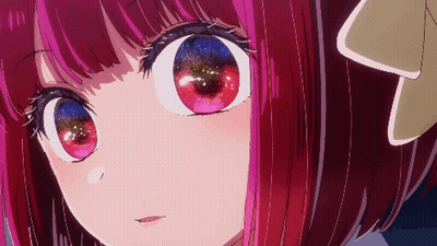a close up of a girl 's face with a galaxy in her eyes