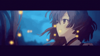 A Close Up Of A Girl 'S Face With A Purple Background GIF