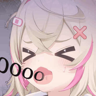 A Close Up Of A Girl 'S Face With A Red X On Her Hair GIF
