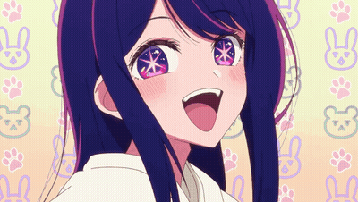 A Close Up Of A Girl 'S Face With Bunny Paw Prints Behind Her GIF