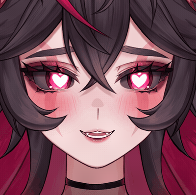 A Close Up Of A Girl 'S Face With Hearts In Her Eyes GIF