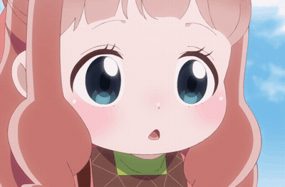 A Close Up Of A Girl 'S Face With Her Mouth Open GIF