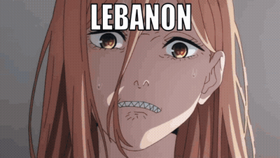 A Close Up Of A Girl 'S Face With Lebanon Written On It GIF