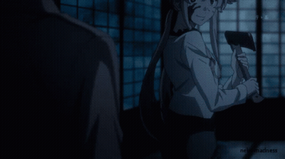 A Close Up Of A Girl 'S Face With Neko-Mading Written On The Bottom Right GIF