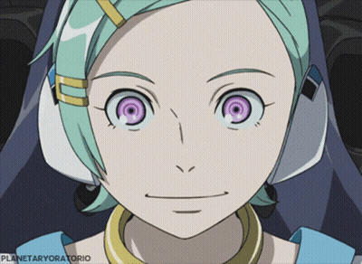 A Close Up Of A Girl 'S Face With Planetaryoratorio Written In The Corner GIF