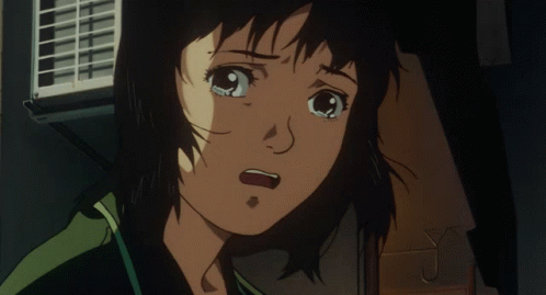 A Close Up Of A Girl 'S Face With Tears In Her Eyes GIF