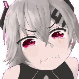 A Close Up Of A Girl 'S Face With Tears Running Down Her Eyes Sticker