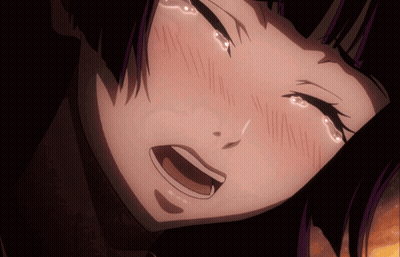 A Close Up Of A Girl 'S Face With Tears Running Down Her Face GIF
