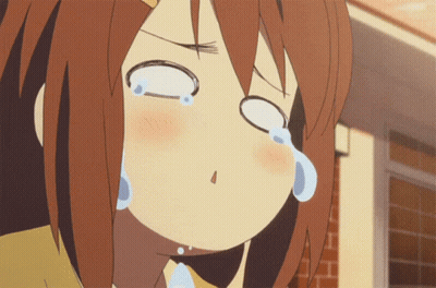 A Close Up Of A Girl 'S Face With Tears Running Down Her Face GIF