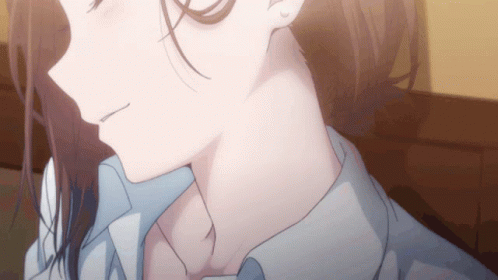 A Close Up Of A Girl 'S Neck And Ear GIF