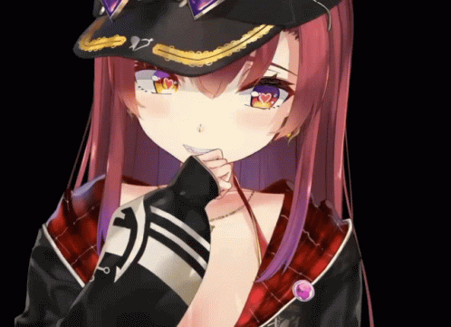 A Close Up Of A Girl Wearing A Hat That Says A On It GIF
