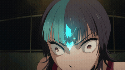 A Close Up Of A Girl With A Blue Butterfly On Her Head GIF