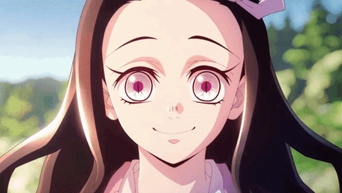 A Close Up Of A Girl With A Bow In Her Hair GIF