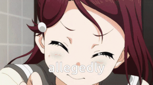 A Close Up Of A Girl With Allegedly Written On The Bottom GIF