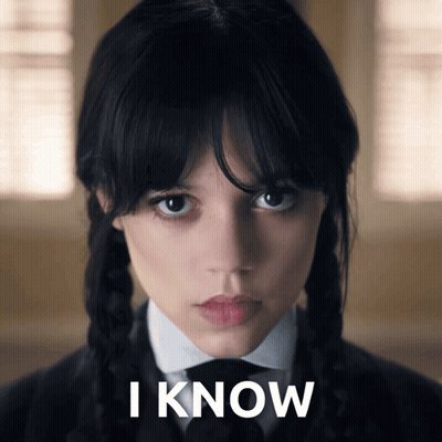 A Close Up Of A Girl With Braids And The Words I Know Below Her GIF