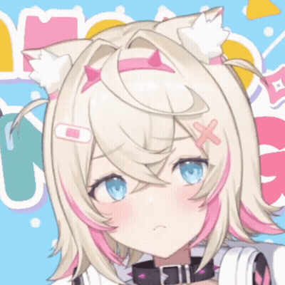 A Close Up Of A Girl With Cat Ears And A Bandage On Her Head GIF