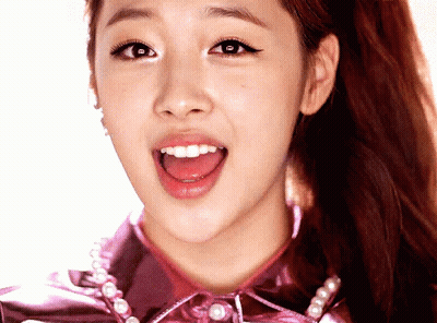 A Close Up Of A Girl With Her Mouth Open GIF