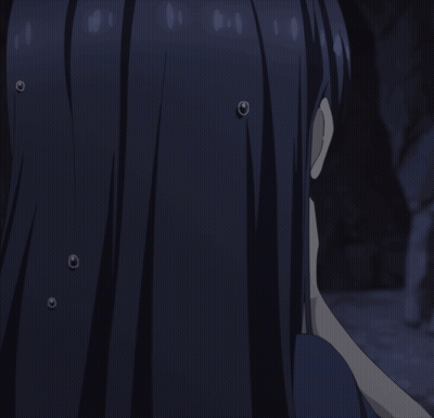 A Close Up Of A Girl With Long Dark Hair GIF