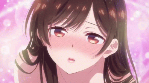 A Close Up Of A Girl With Long Hair Making A Funny Face GIF