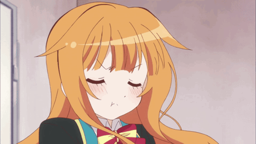 A Close Up Of A Girl With Long Orange Hair GIF