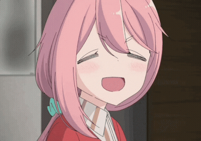 A Close Up Of A Girl With Pink Hair GIF