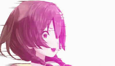 A Close Up Of A Girl With Pink Hair GIF