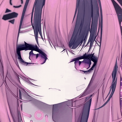 A Close Up Of A Girl With Purple Eyes GIF