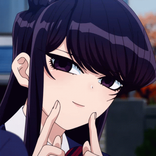 A Close Up Of A Girl With Purple Hair Making A Face GIF