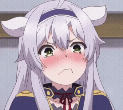 A Close Up Of A Girl With White Hair And Green Eyes GIF