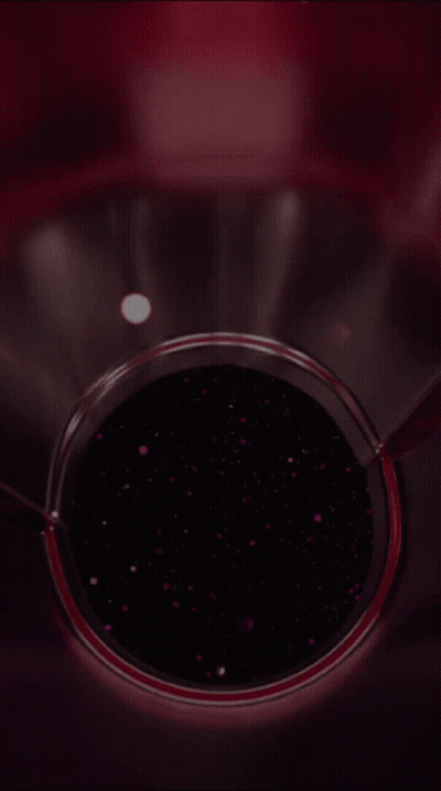 A Close Up Of A Glass Container With A Purple Liquid In It GIF