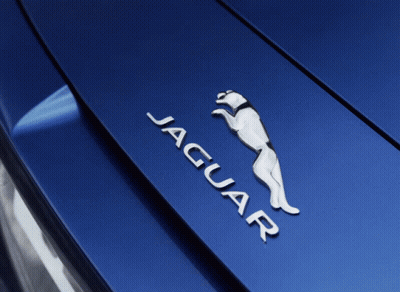A Close Up Of A Jaguar Emblem On A Car GIF