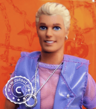 A Close Up Of A Ken Doll With A Www.cutout.pro Watermark GIF