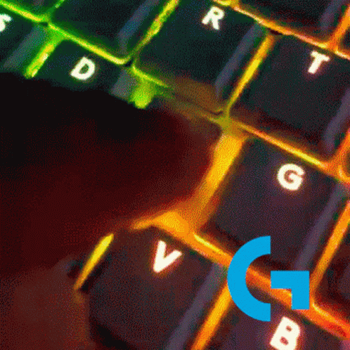 A Close Up Of A Keyboard With The Letters R T And V Visible GIF